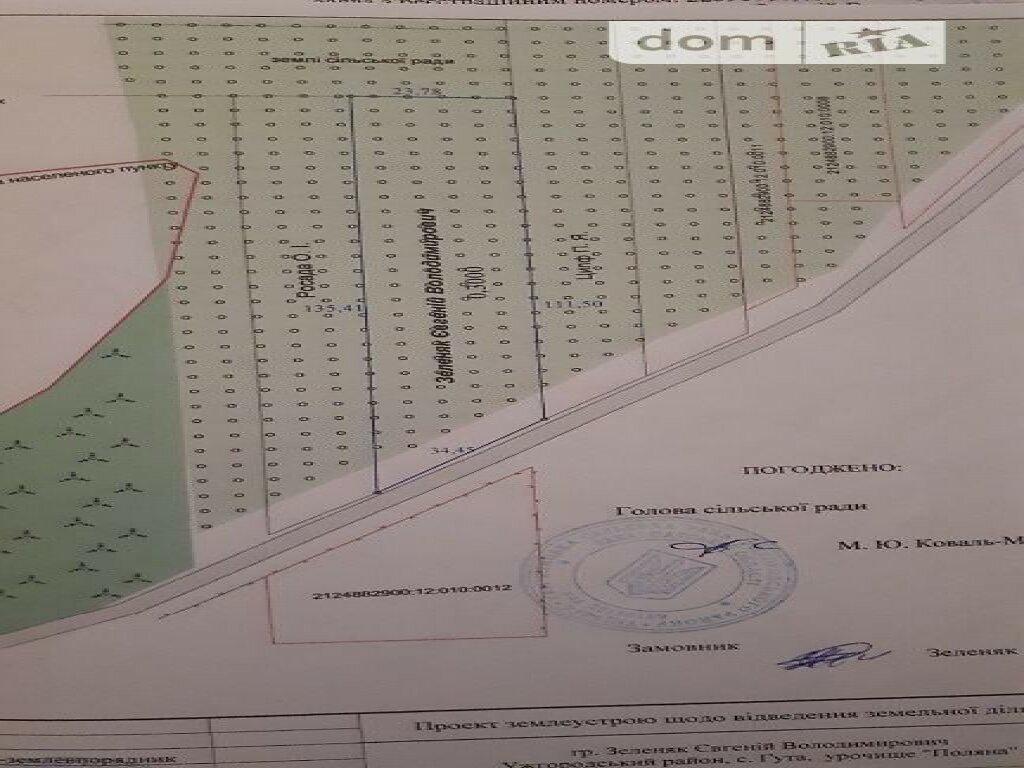 Продажа земельного участка сельскохозяйственного назначения в селе Каменица, Закарпатской области, С. К.Гута, площадь 30 соток