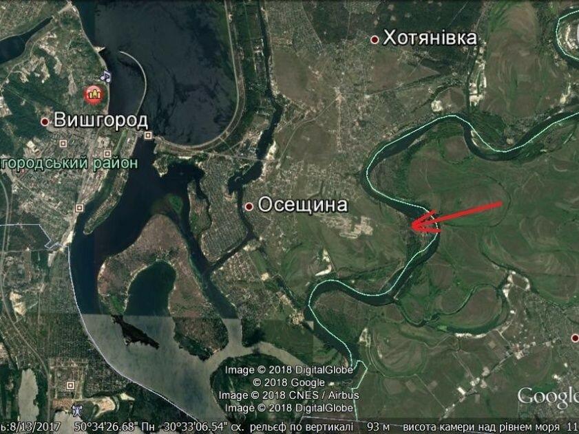 Участок на берегу Десны в 10 км. от Киева пл ,5 га, 56 000 грн. сотка
