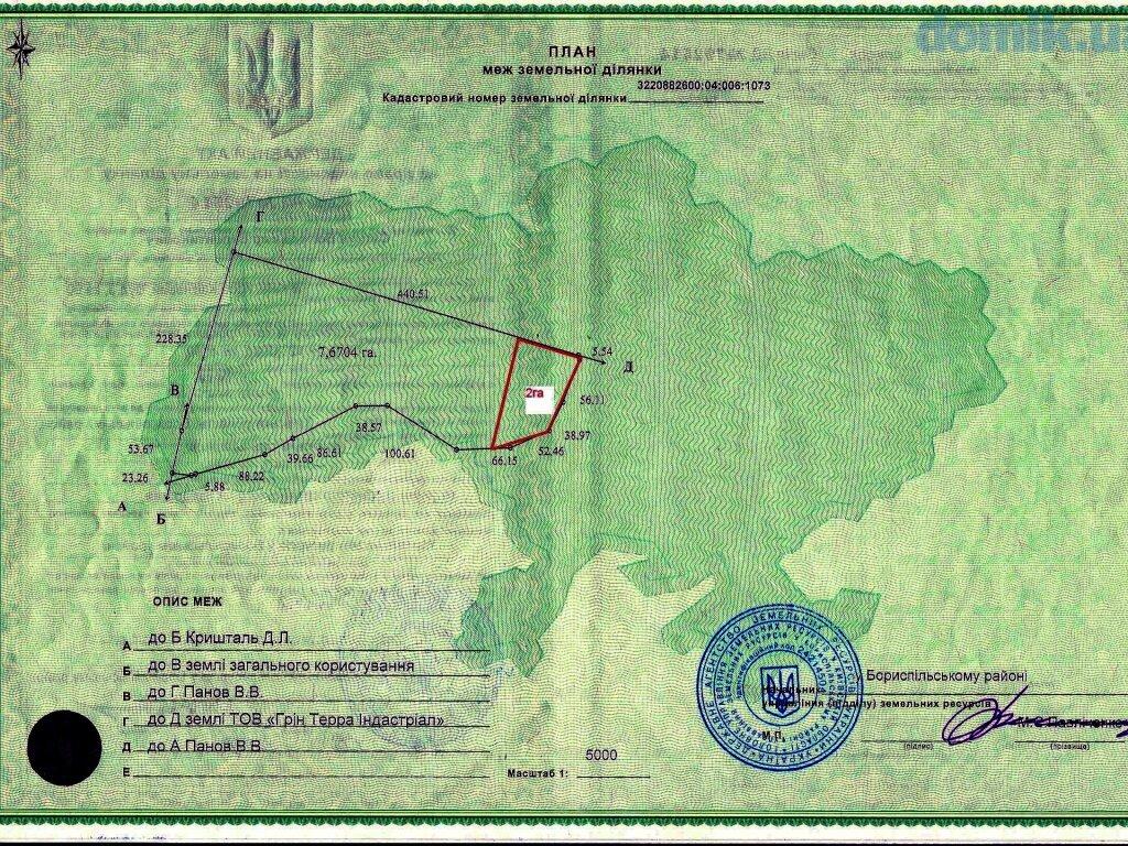 Гнедин, земельный участок 2 га. с прямым выходом на озеро Млынное