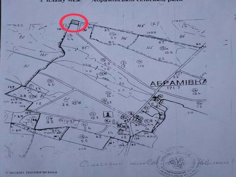 Продаж земельної частки в Абрамівці
