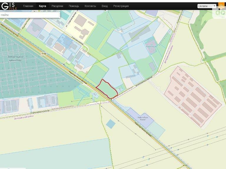 Продажа земельного участка коммерческого назначения в Днепропетровске, площадь 1.4268 Га